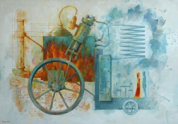 Ogień i woda Grzegorz Radziewicz obraz