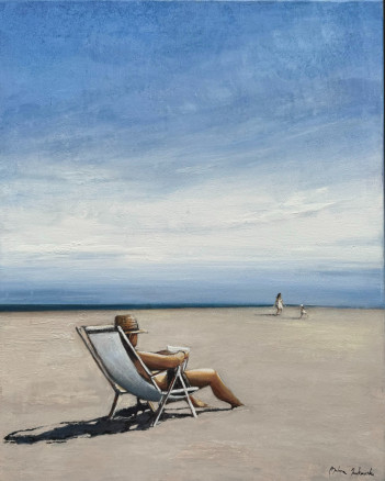 3. Jankowska Malena Plażowicze, akryl na płótnie 100 x 80 cm 2024