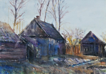 16. Chyży K. 2024.Niezapomnienie - Karakule. Akwarela na papierze, 29x41cm 600,00zł