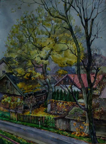 28. Leonid Szmatko_Przezroczysty październik w Siemianówce_ 2023_Papier_akwarela_40x29.6, 600