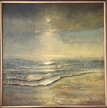 4. Koniczek K. Plusk morza... akryl 80x80 cm 2005 5000zł