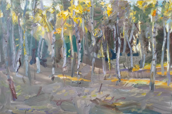 Kobzar O. Brzózki, olej, płótno,40 x 60 cm 2000