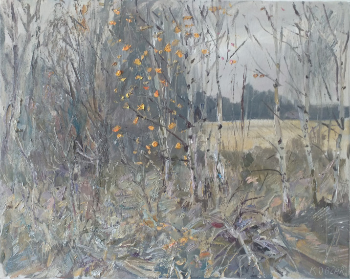 Kobzar O. Cekając na śnieg, 40 x 50 cm olej, płótno, 2000