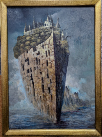 Brzozowski Piotr, Dom, olej na płótnie 60 x 40 cm, 2024