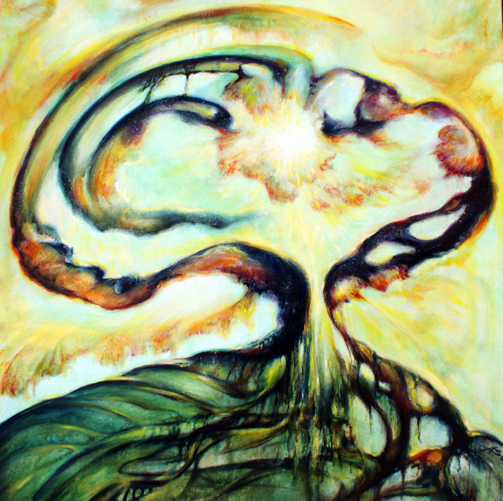 Szkil Alicja, (NIE)WIDOCZNE XIX, akryl na płótnie 80 x 80, 2025