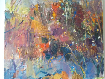 Kobzar O. Wieczór na rozlewiskach, 50 x 60 cm olej, płótno, 2200