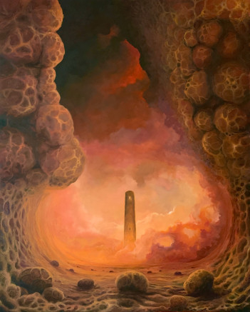 Przejście, płyta, akryl, 100x80cm, 2022
