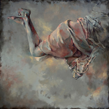 MUŻYŁO_GROWING UP_jak pięknie na wysokości_Nauka latania_100x100cm_2026