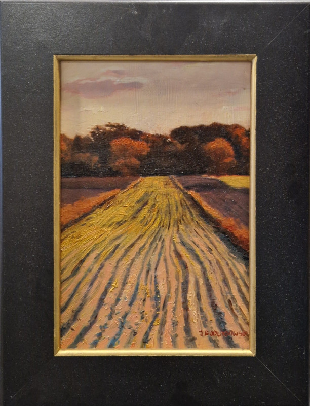 Podlodowski J. Jesień 2 , olej na płycie hdf, 30 x 20 cm, 2023