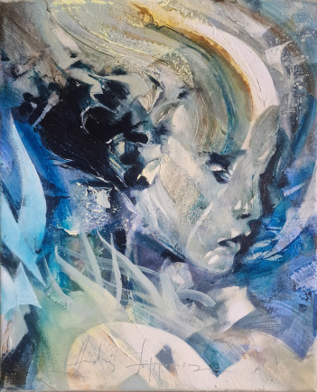 Filipowicz A. Świtezianka, akryl, olej  na płótnie 40 x 33 cm 2024 1400 