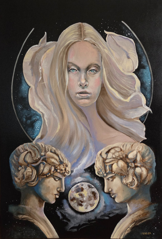 Zorza akryl, płótno, 100 x 70 cm, 2024 r.