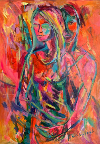 Forc Marta Przytulenie, 2021 akryl100x70