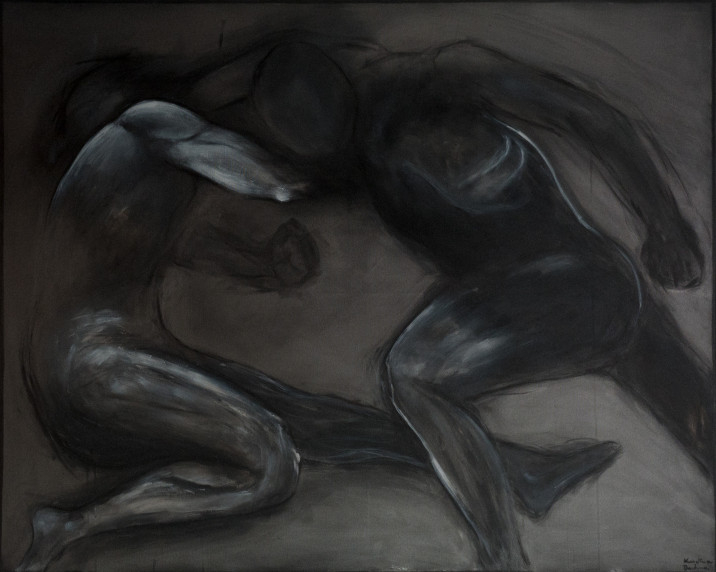 1.Enemies,mix media,120x150, 2021 (4000+1500)