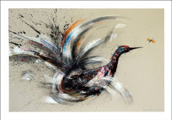 1-Rozmowa, akryl,suchy pastel, 70x100, 2021 (1)