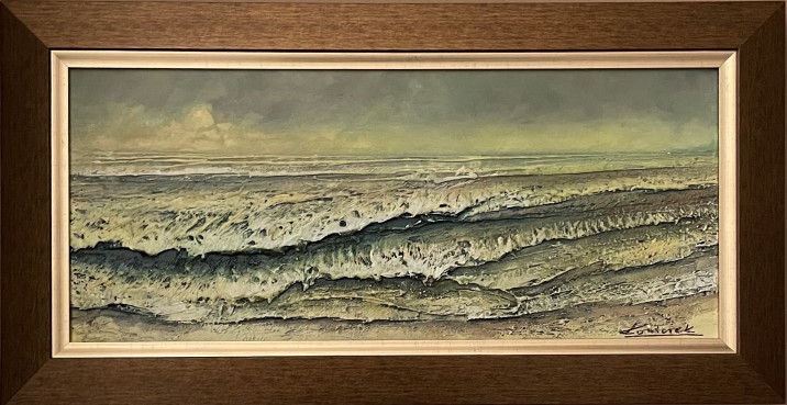 Puls oceanu... 30x70 (43x87) akryl na płótnie, 2016, 1800 (2)