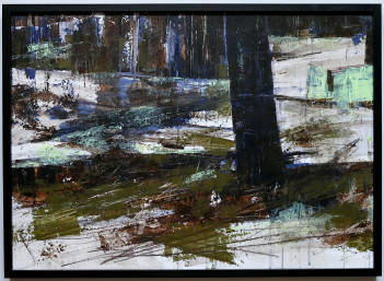 Chyży Krzysztof. Terytorium. Akryl na tekturze, 50x70cm 2017r, 1 000,00zł