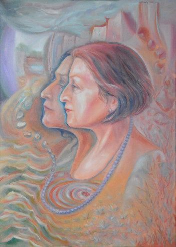 Sarzhenko Olena Świat Barbary, olej na płótnie 70x50