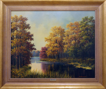 Wiszniewski Eugeniusz Jesień, Jeziora, Złota Rzeka olej na płótnie 50x70 2010r 6000,00zł