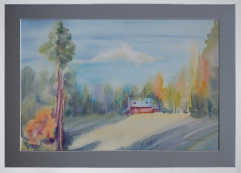 Sarzhenko Olena Jesien w Siemianowce, akwarela 40x60cm 2023r 800zł